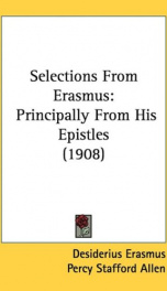selections from erasmus principally from his epistles_cover