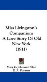 miss livingstons companion a love story of old new york_cover