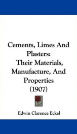 cements limes and plasters their materials manufacture and properties_cover