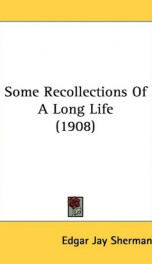 some recollections of a long life_cover