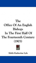 the office of an english bishop in the first half of the fourteenth century_cover