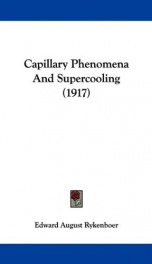 capillary phenomena and supercooling_cover