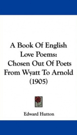 a book of english love poems chosen out of poets from wyatt to arnold_cover