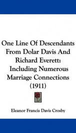 one line of descendants from dolar davis and richard everett including numerous_cover