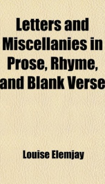 letters and miscellanies in prose rhyme and blank verse_cover