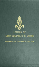 Letters of Lt.-Col. George Brenton Laurie_cover