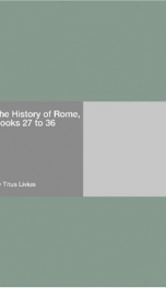The History of Rome, Books 27 to 36_cover