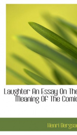 Laughter : an Essay on the Meaning of the Comic_cover