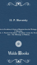 Studies in Occultism; A Series of Reprints from the Writings of H. P. Blavatsky_cover