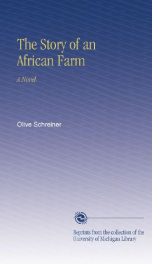 The Story of an African Farm, a novel_cover