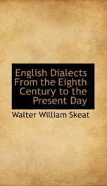English Dialects From the Eighth Century to the Present Day_cover