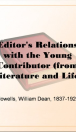 Editor's Relations with the Young Contributor (from Literature and Life)_cover