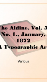 The Aldine, Vol. 5, No. 1., January, 1872_cover