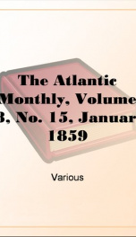 The Atlantic Monthly, Volume 03, No. 15, January, 1859_cover