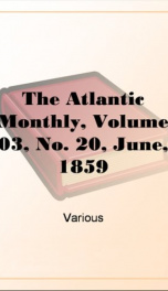 The Atlantic Monthly, Volume 03, No. 20, June, 1859_cover