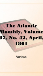 The Atlantic Monthly, Volume 07, No. 42, April, 1861_cover