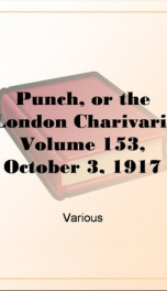 Punch, or the London Charivari, Volume 153, October 3, 1917_cover