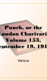 Punch, or the London Charivari, Volume 153, September 19, 1917_cover