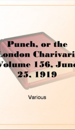 Punch, or the London Charivari, Volume 156, June 25, 1919_cover