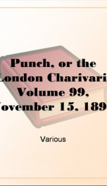 Punch, or the London Charivari, Volume 99, November 15, 1890_cover