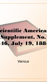 Scientific American Supplement, No. 446, July 19, 1884_cover