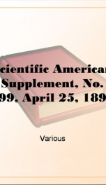 Scientific American Supplement, No. 799, April 25, 1891_cover