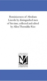 reminiscences of abraham lincoln by distinguished men of his time_cover