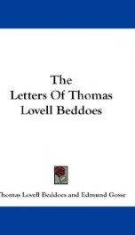 the letters of thomas lovell beddoes_cover