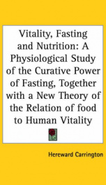 vitality fasting and nutrition a physiological study of the curative power of_cover