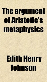 the argument of aristotles metaphysics_cover