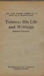 tolstoy his life and writings_cover