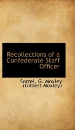 recollections of a confederate staff officer_cover