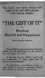 the gist of it for healing health and happiness_cover