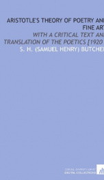 aristotles theory of poetry and fine art with a critical text and translation_cover