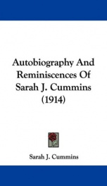 autobiography and reminiscences of sarah j cummins_cover