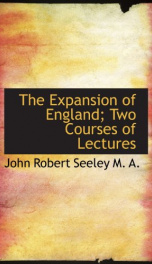 the expansion of england two courses of lectures_cover