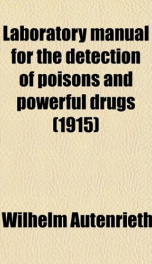 laboratory manual for the detection of poisons and powerful drugs_cover