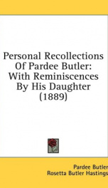 Personal Recollections of Pardee Butler_cover