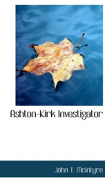 Ashton-Kirk, Investigator_cover