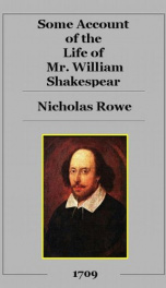 Some Account of the Life of Mr. William Shakespear (1709)_cover
