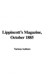 Lippincott's Magazine, October 1885_cover