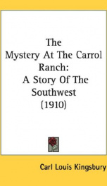 the mystery at the carrol ranch a story of the southwest_cover