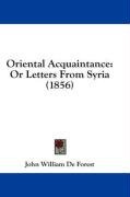 oriental acquaintance or letters from syria_cover