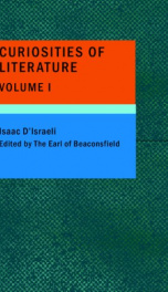 curiosities of literature volume 1_cover