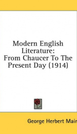 modern english literature from chaucer to the present day_cover