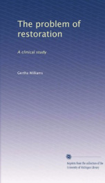 the problem of restoration a clinical study_cover