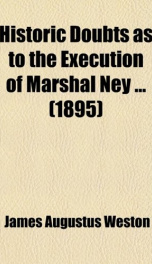 historic doubts as to the execution of marshal ney_cover