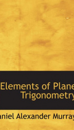 elements of plane trigonometry_cover