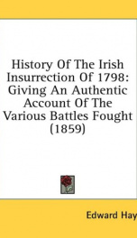 history of the irish insurrection of 1798 giving an authentic account of the_cover