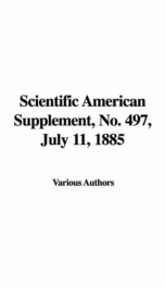 Scientific American Supplement, No. 497, July 11, 1885_cover
